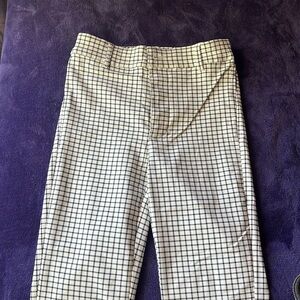 Checkered stretch pants